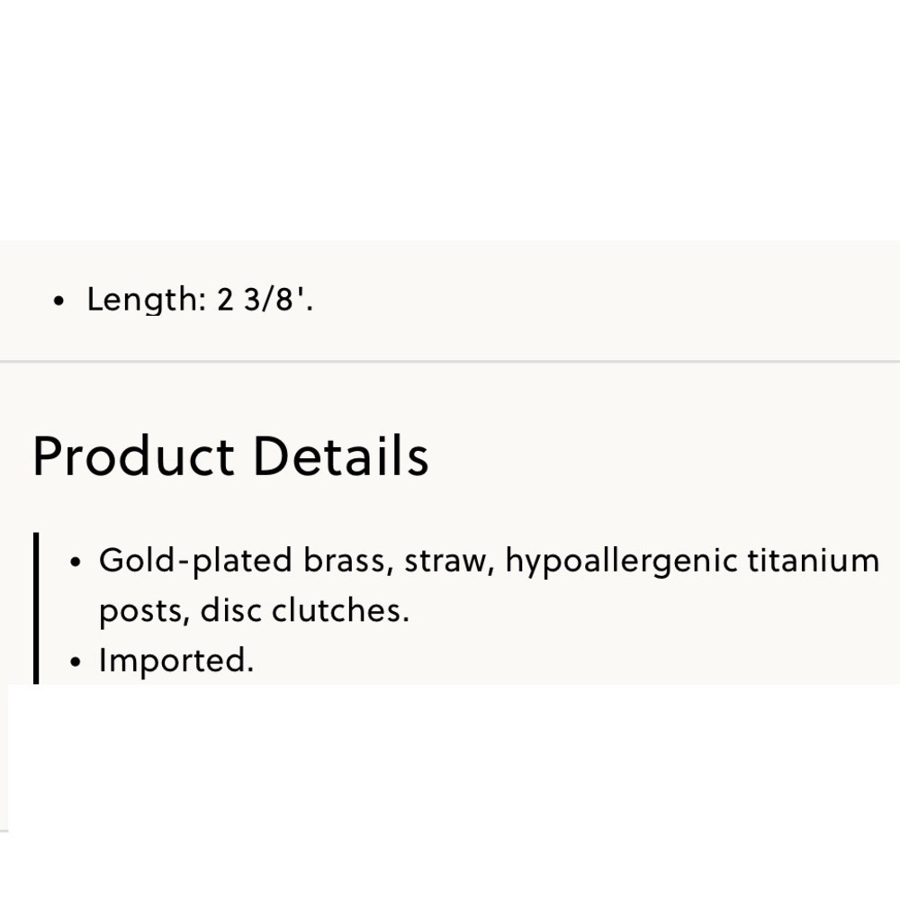 J. Crew straw wrapped drop earrings - Picture 3 of 4